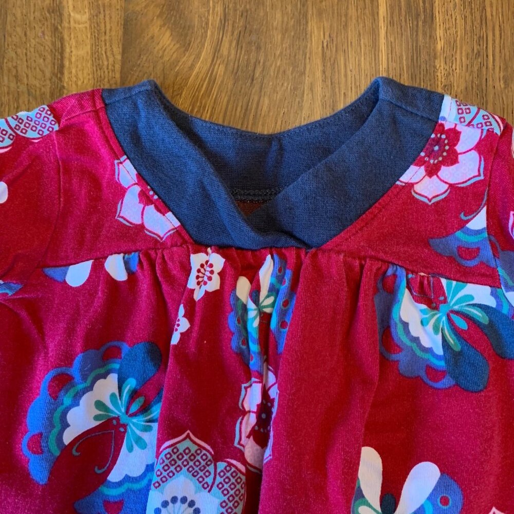 TEA COLLECTION Red Floral Dress Girls 18-24 Mos China Red Butterflies Holidays - Picture 3 of 6